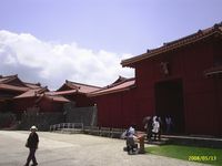 Een van de hallen van het paleis in Okinawa